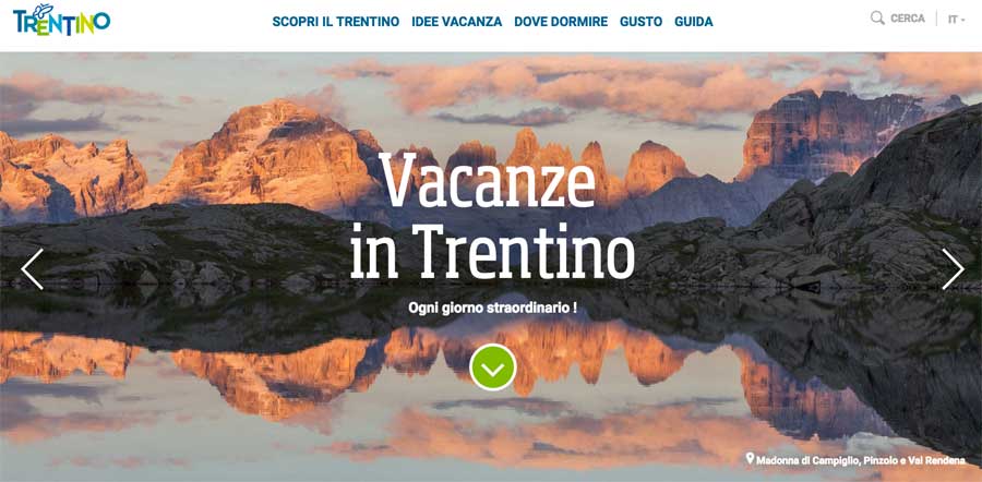 Testi per il portale turistico del Trentino